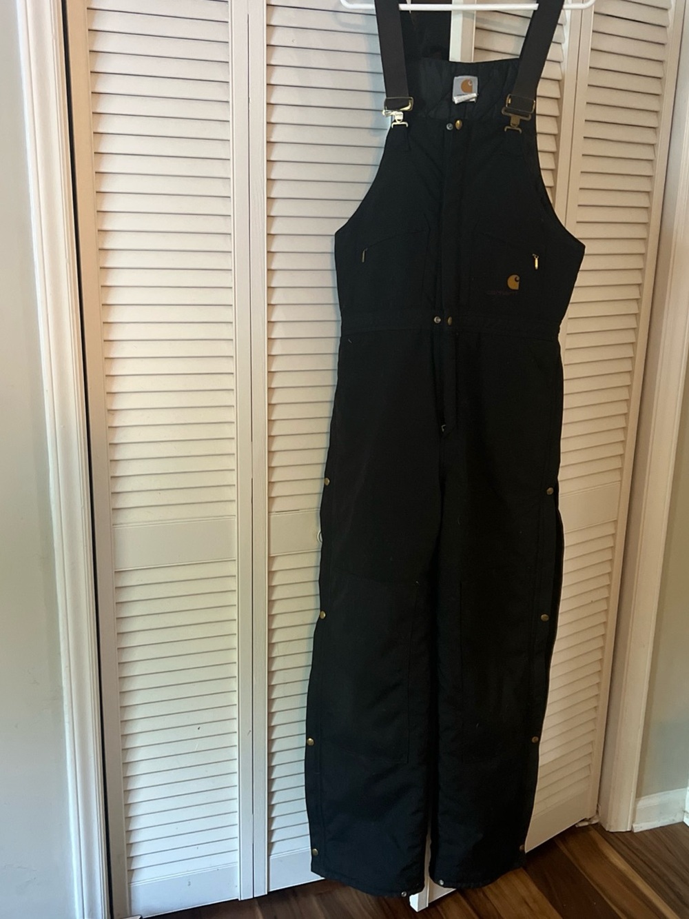 Carhartt Black Men's Insulated Bib Overalls